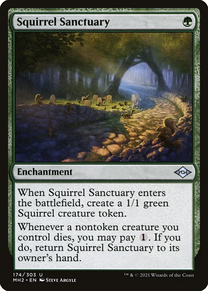 2021 Modern Horizons 2 Squirrel Sanctuary #174 uncommon card image