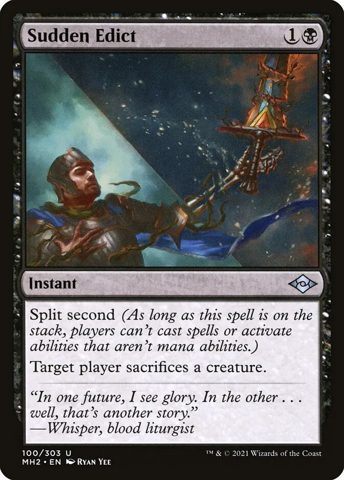 2021 Modern Horizons 2 Sudden Edict uncommon #100 uncommon card image