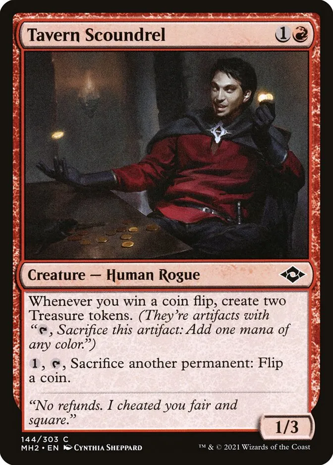 2021 Modern Horizons 2 Tavern Scoundrel #144 common card image