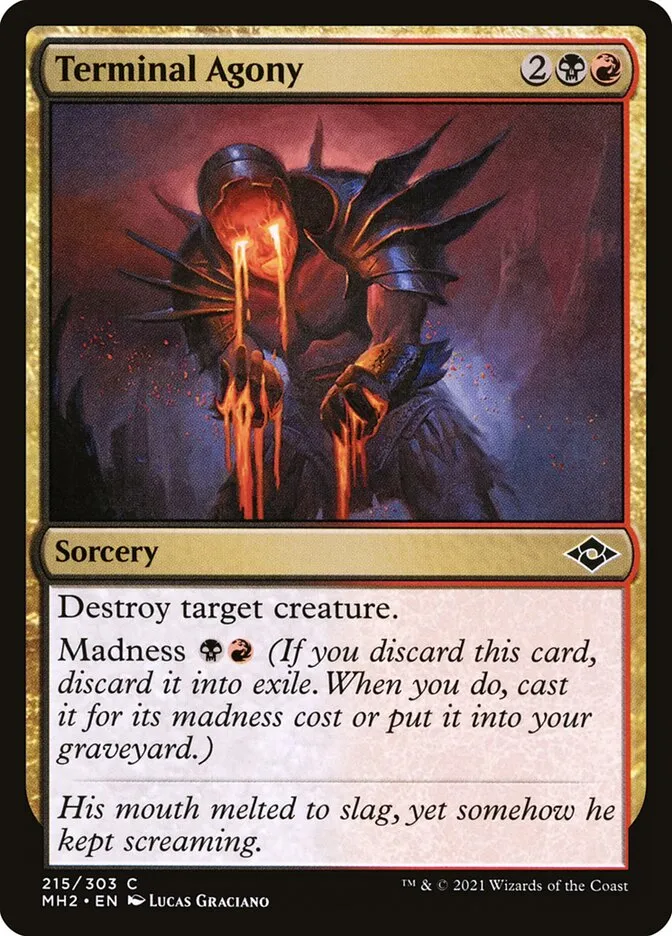 2021 Modern Horizons 2 Terminal Agony #215 common card image