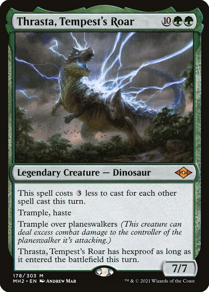 2021 Modern Horizons 2 Thrasta, Tempest's Roar #178 mythic card image