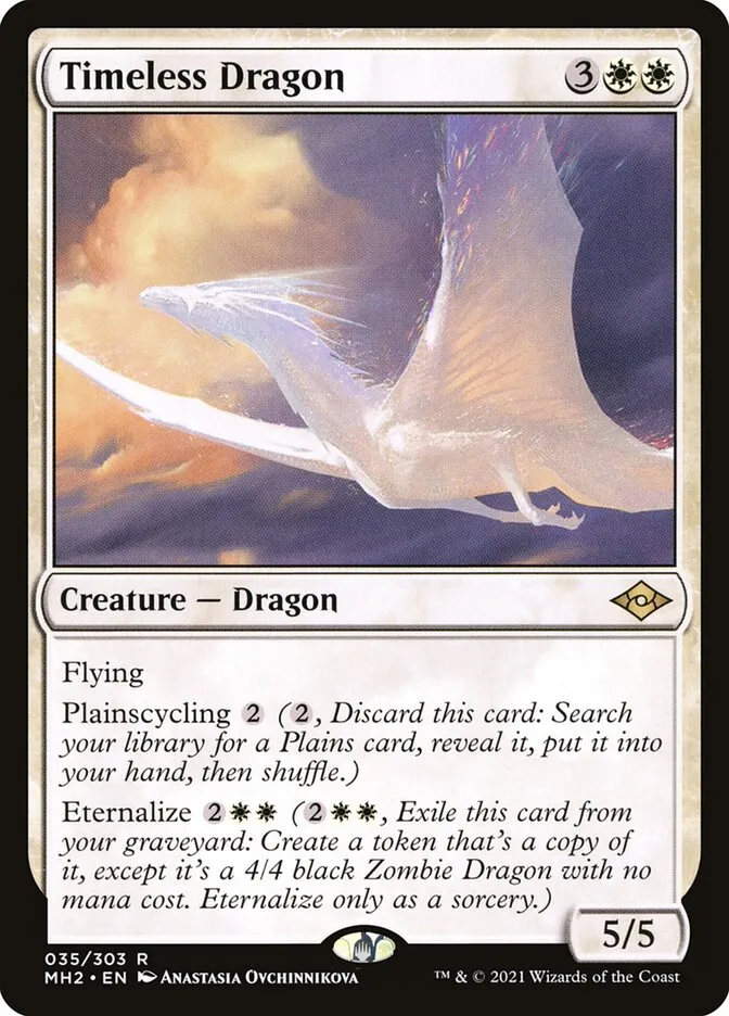 2021 Modern Horizons 2 Timeless Dragon rare #35 rare card image