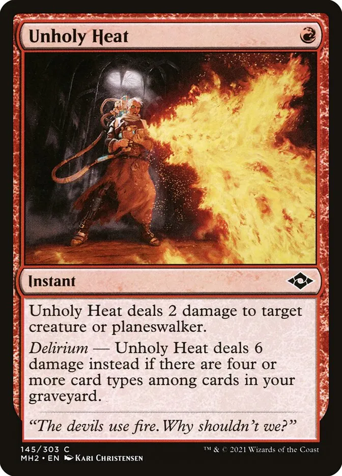 2021 Modern Horizons 2 Unholy Heat #145 common card image