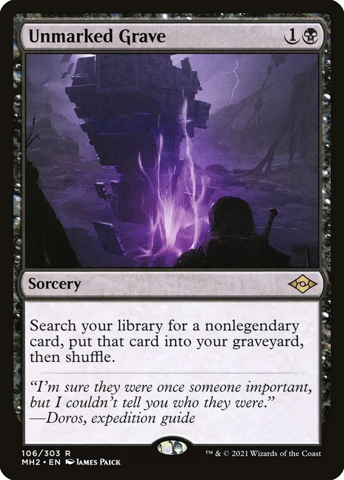 2021 Modern Horizons 2 Unmarked Grave #106 rare card image