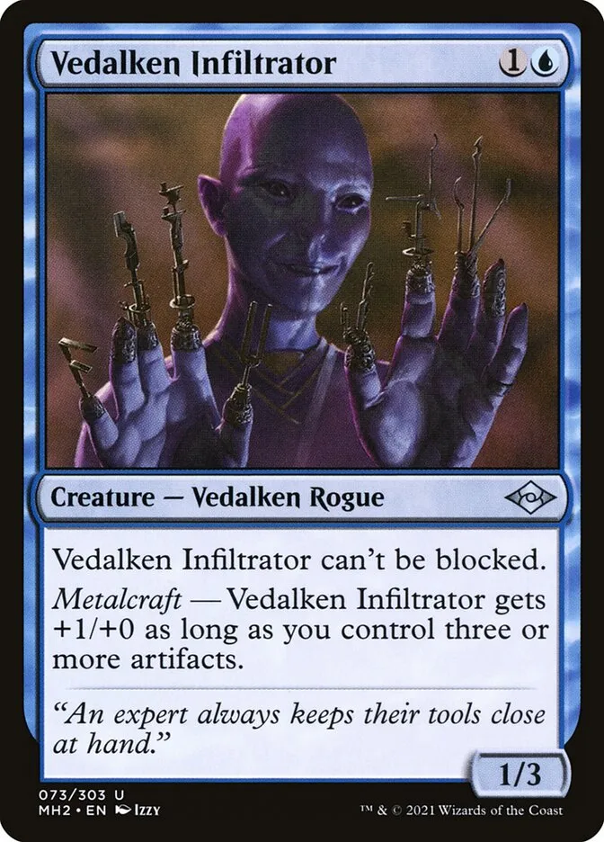 2021 Modern Horizons 2 Vedalken Infiltrator uncommon #73 uncommon card image