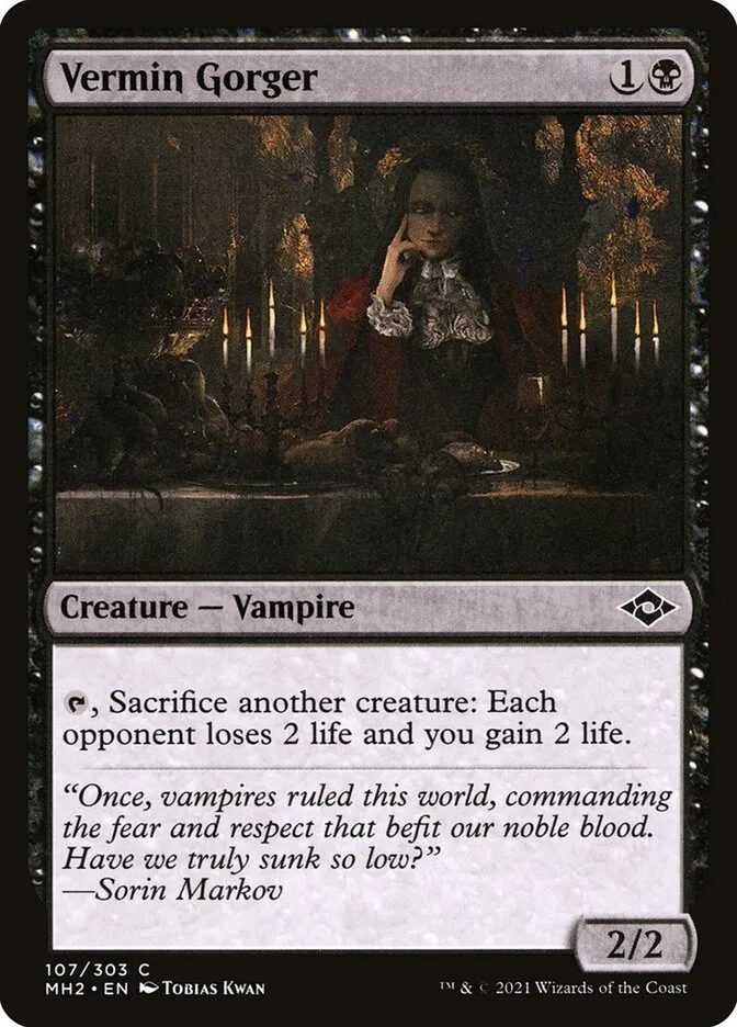 2021 Modern Horizons 2 Vermin Gorger #107 common card image