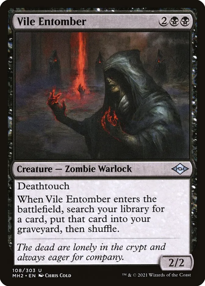 2021 Modern Horizons 2 Vile Entomber #108 uncommon card image