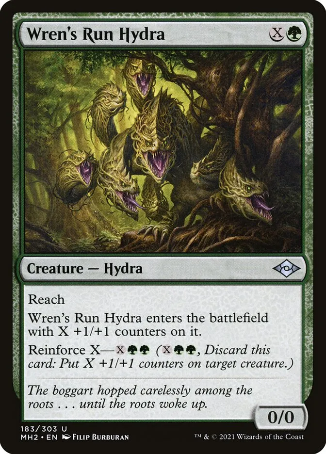 2021 Modern Horizons 2 Wren's Run Hydra #183 uncommon card image