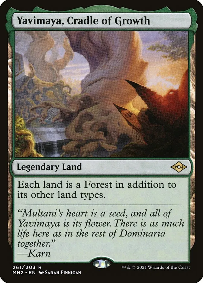 2021 Modern Horizons 2 Yavimaya, Cradle of Growth #261 rare card image