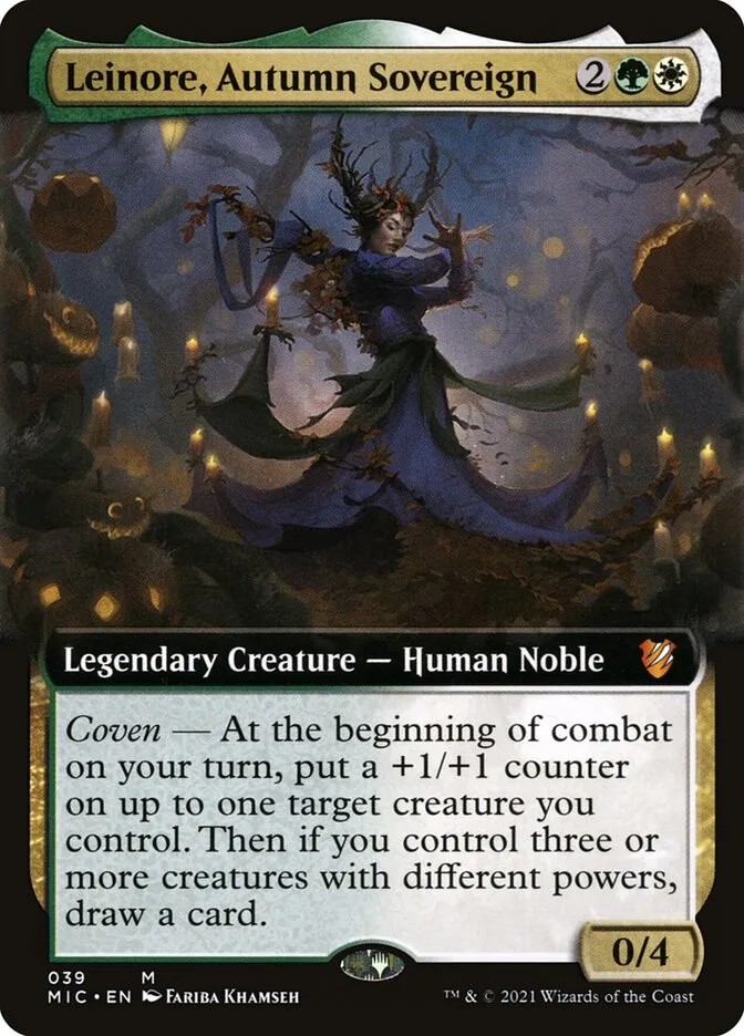 2021 Midnight Hunt Commander Leinore, Autumn Sovereign mythic #39 mythic card image