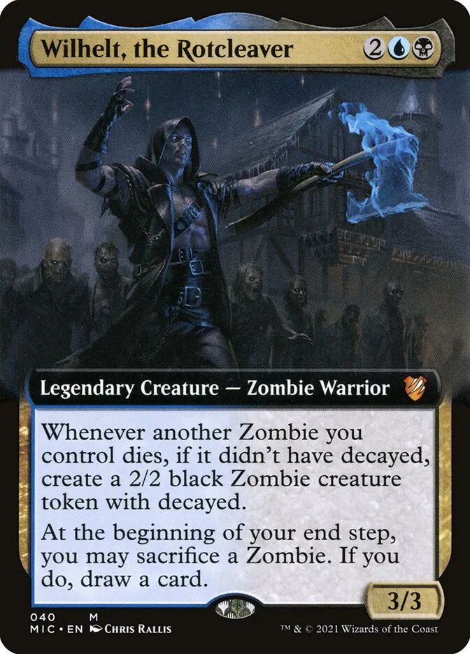 2021 Midnight Hunt Commander Wilhelt, the Rotcleaver mythic #40 mythic card image