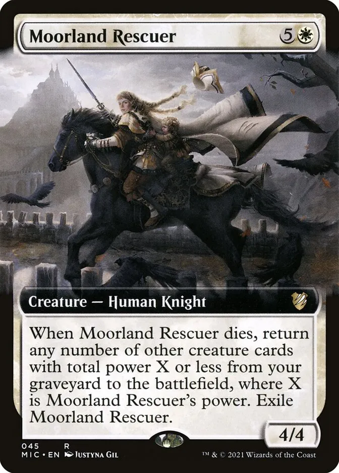 2021 Midnight Hunt Commander Moorland Rescuer rare #45 rare card image
