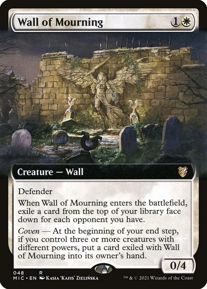 2021 Midnight Hunt Commander Wall of Mourning rare #48 rare card image