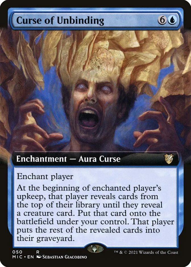 2021 Midnight Hunt Commander Curse of Unbinding rare #50 rare card image