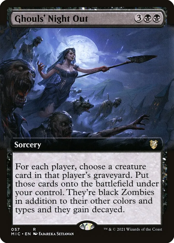 2021 Midnight Hunt Commander Ghouls' Night Out rare #57 rare card image
