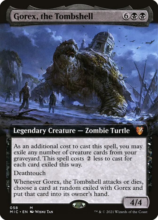 2021 Midnight Hunt Commander Gorex, the Tombshell mythic #58 mythic card image
