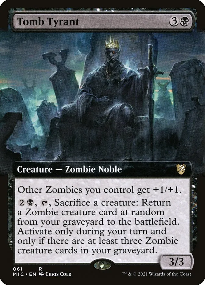 2021 Midnight Hunt Commander Tomb Tyrant rare #61 rare card image