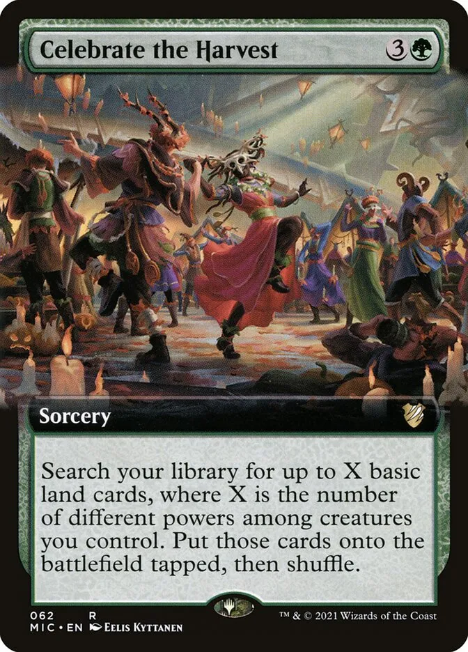 2021 Midnight Hunt Commander Celebrate the Harvest rare #62 rare card image