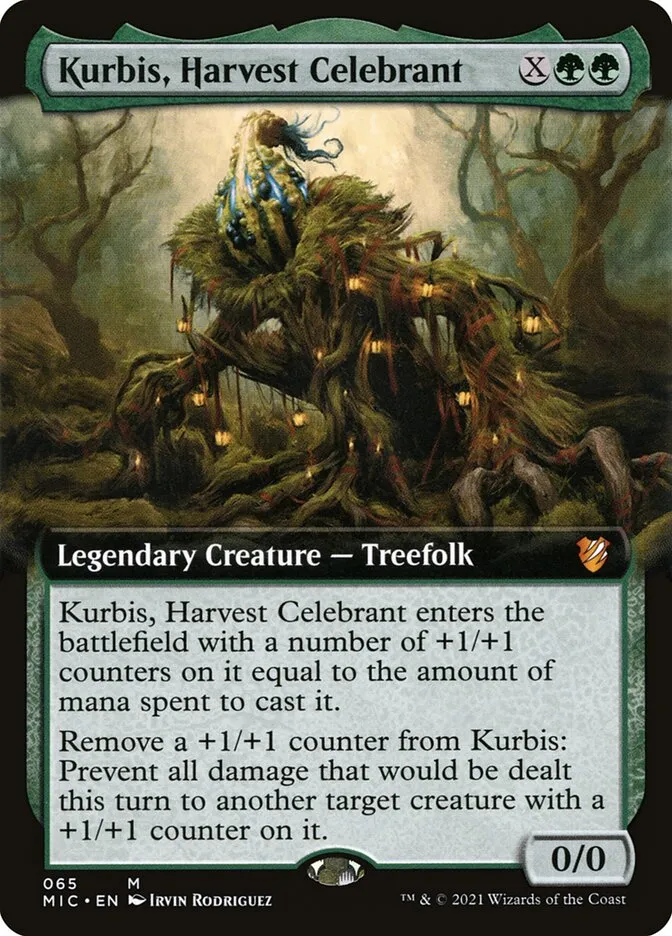 2021 Midnight Hunt Commander Kurbis, Harvest Celebrant mythic #65 mythic card image
