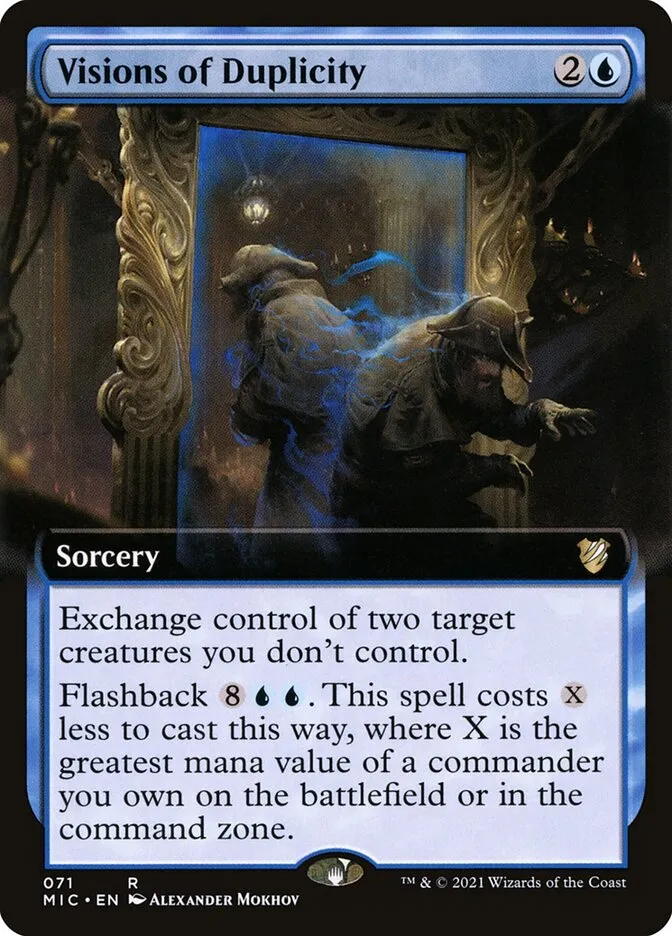 2021 Midnight Hunt Commander Visions of Duplicity rare #71 rare card image