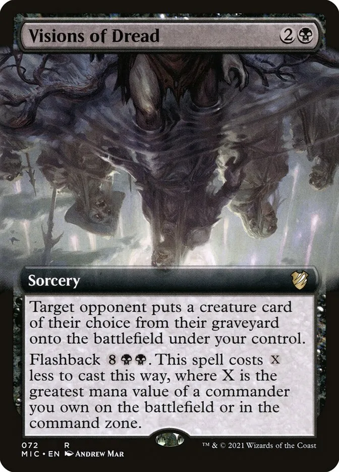 2021 Midnight Hunt Commander Visions of Dread rare #72 rare card image