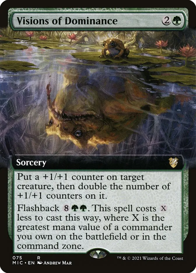 2021 Midnight Hunt Commander Visions of Dominance rare #75 rare card image