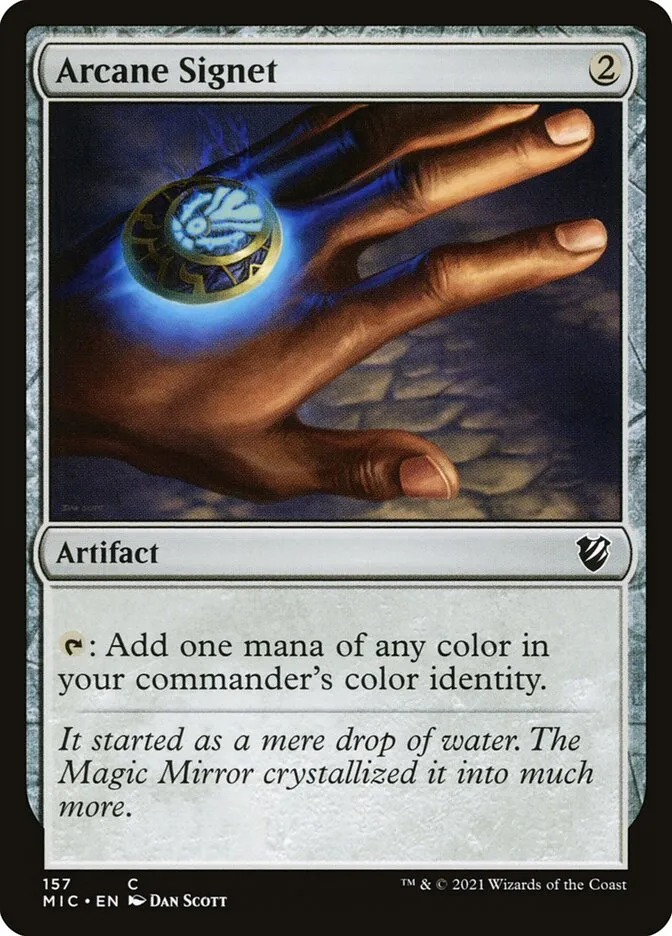 2021 Midnight Hunt Commander Arcane Signet common #157 common card image