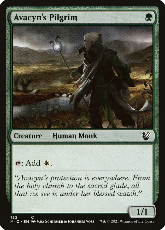 2021 Midnight Hunt Commander Avacyn's Pilgrim common #132 common card image