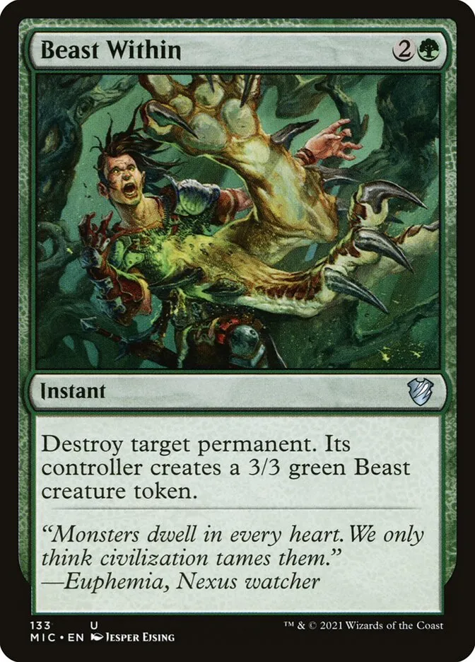 2021 Midnight Hunt Commander Beast Within uncommon #133 uncommon card image
