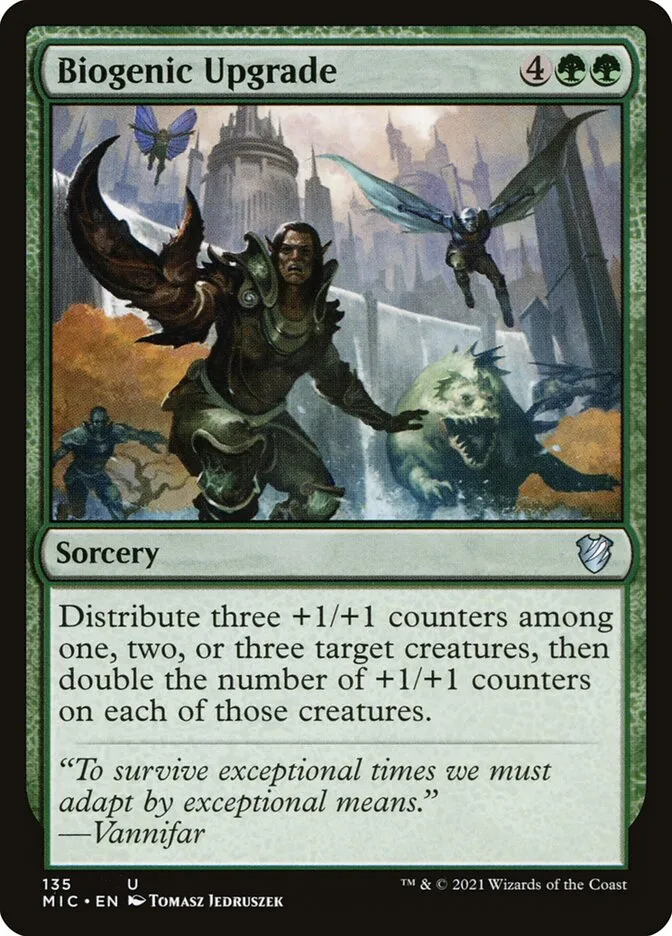 2021 Midnight Hunt Commander Biogenic Upgrade #135 uncommon card image