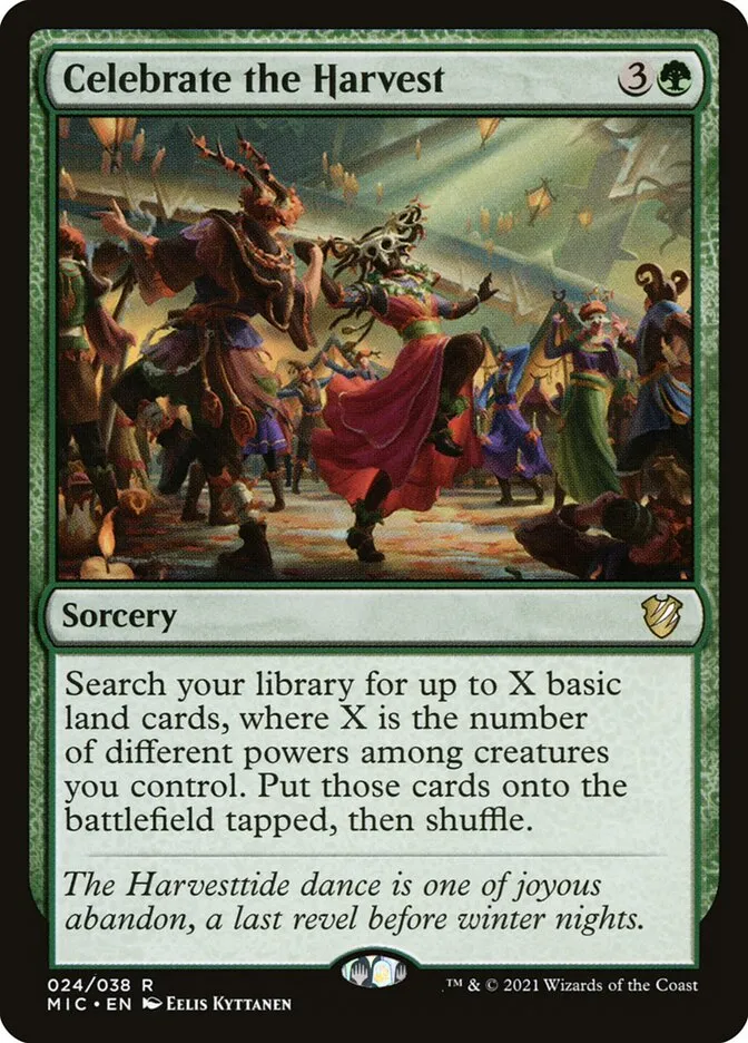2021 Midnight Hunt Commander Celebrate the Harvest rare #24 rare card image