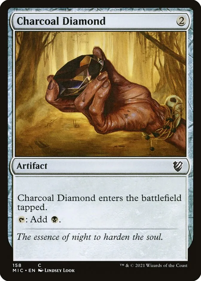 2021 Midnight Hunt Commander Charcoal Diamond common #158 common card image