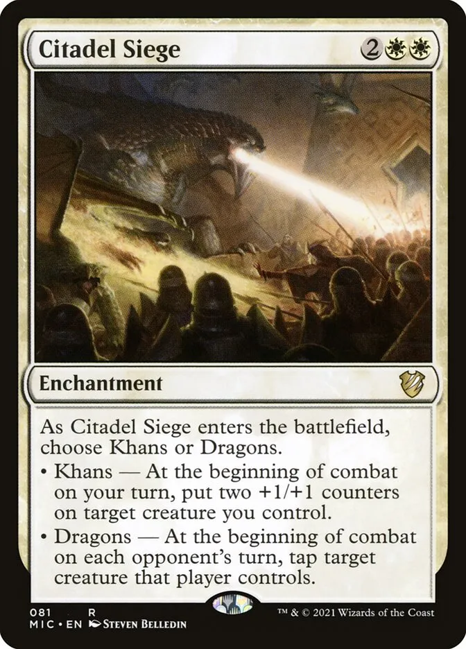 2021 Midnight Hunt Commander Citadel Siege rare #81 rare card image