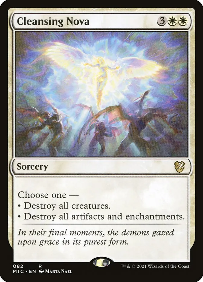 2021 Midnight Hunt Commander Cleansing Nova rare #82 rare card image