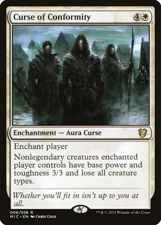 2021 Midnight Hunt Commander Curse of Conformity rare #6 rare card image