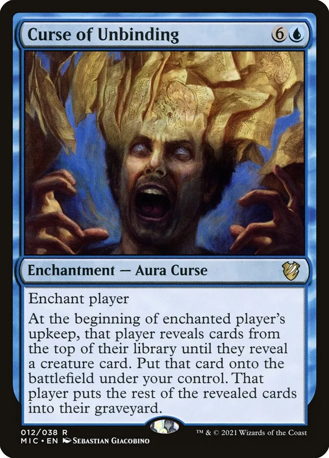 2021 Midnight Hunt Commander Curse of Unbinding rare #12 rare card image