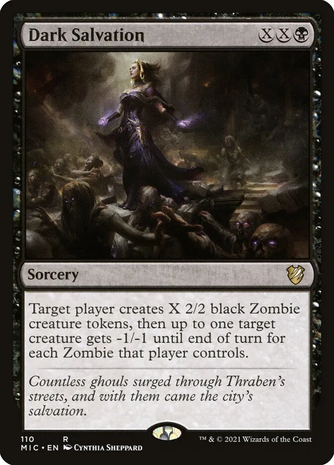 2021 Midnight Hunt Commander Dark Salvation #110 rare card image