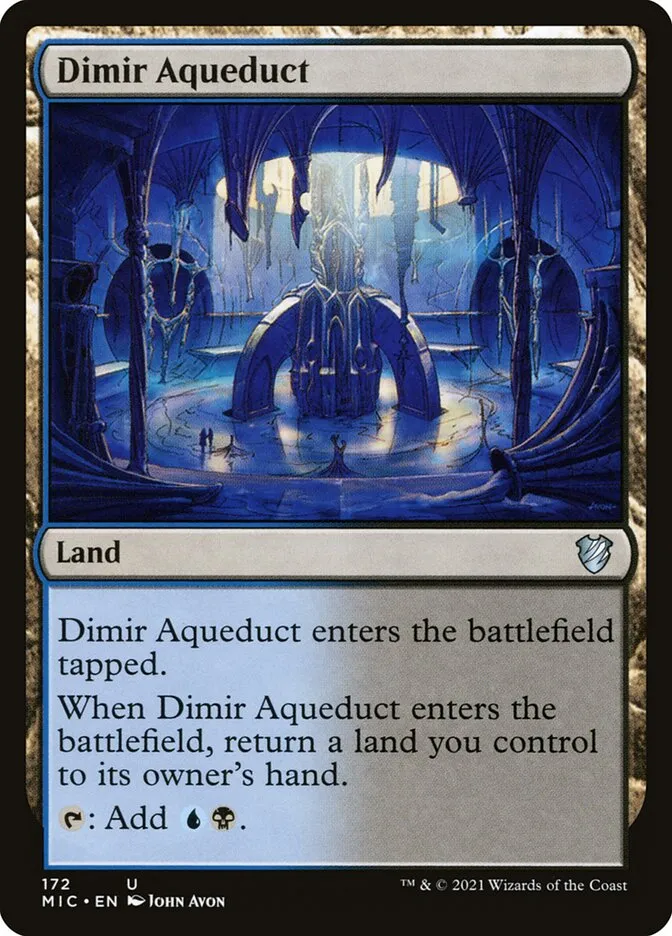 2021 Midnight Hunt Commander Dimir Aqueduct #172 uncommon card image