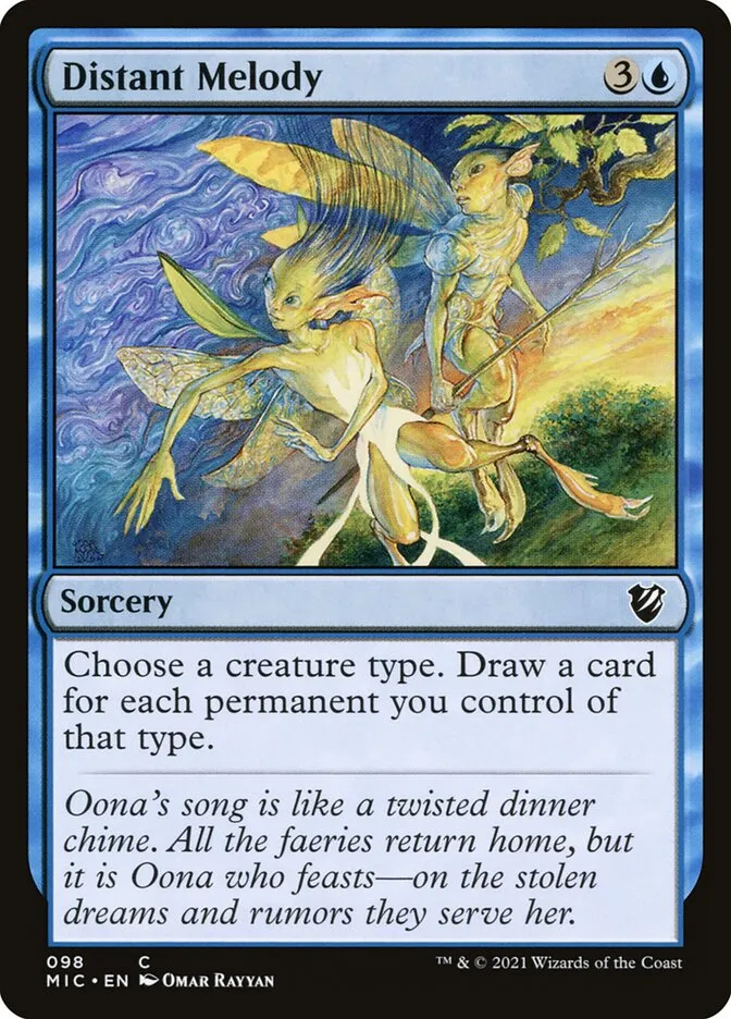2021 Midnight Hunt Commander Distant Melody common #98 common card image