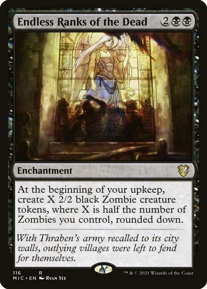 2021 Midnight Hunt Commander Endless Ranks of the Dead #116 rare card image