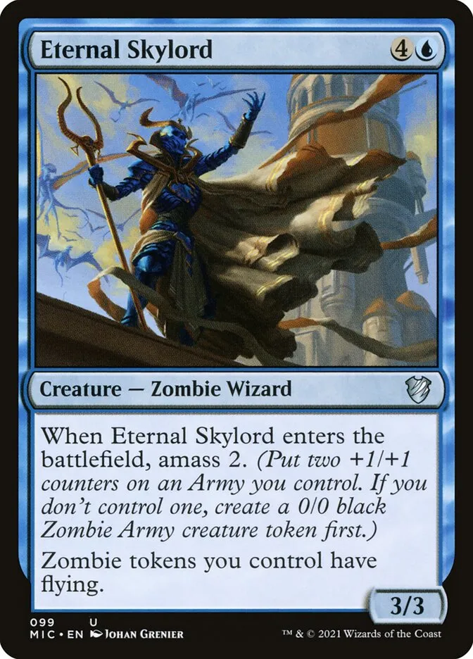 2021 Midnight Hunt Commander Eternal Skylord #99 uncommon card image