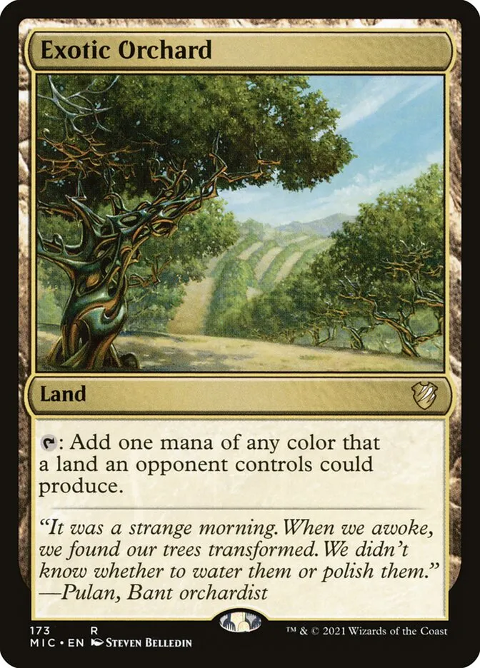 2021 Midnight Hunt Commander Exotic Orchard #173 rare card image