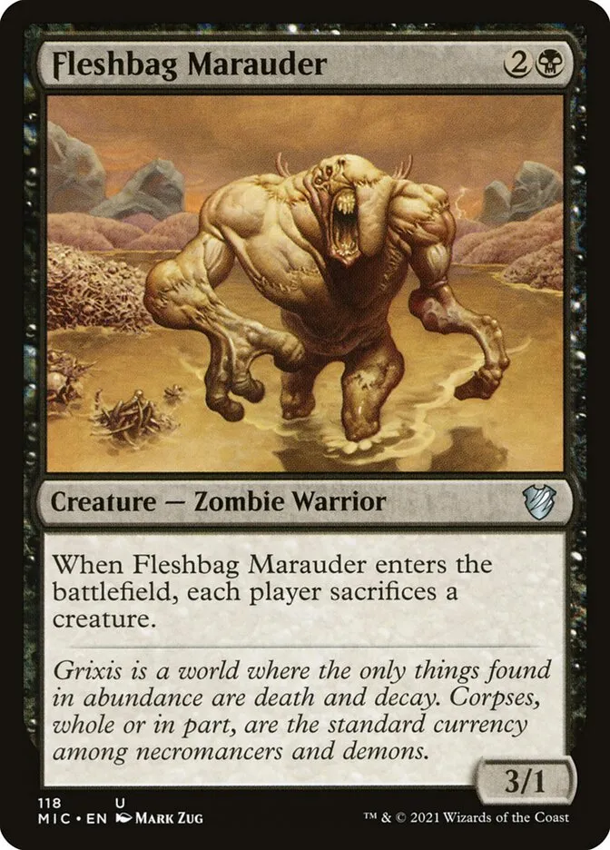 2021 Midnight Hunt Commander Fleshbag Marauder #118 uncommon card image
