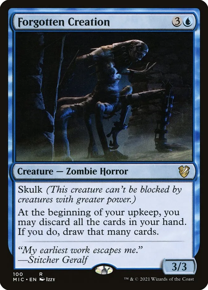 2021 Midnight Hunt Commander Forgotten Creation rare #100 rare card image