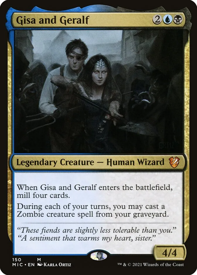2021 Midnight Hunt Commander Gisa and Geralf #150 mythic card image
