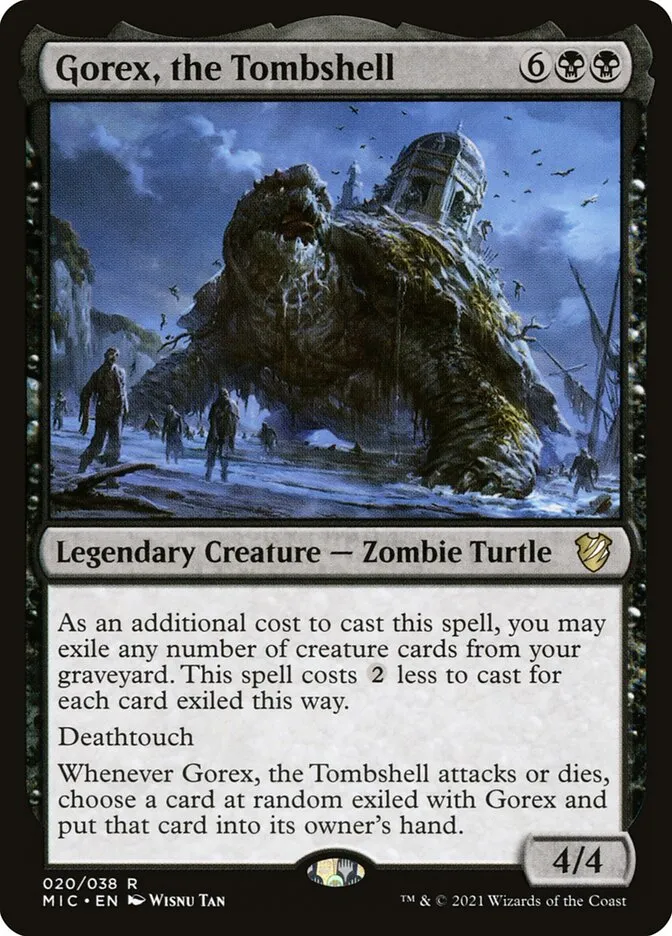2021 Midnight Hunt Commander Gorex, the Tombshell rare #20 rare card image