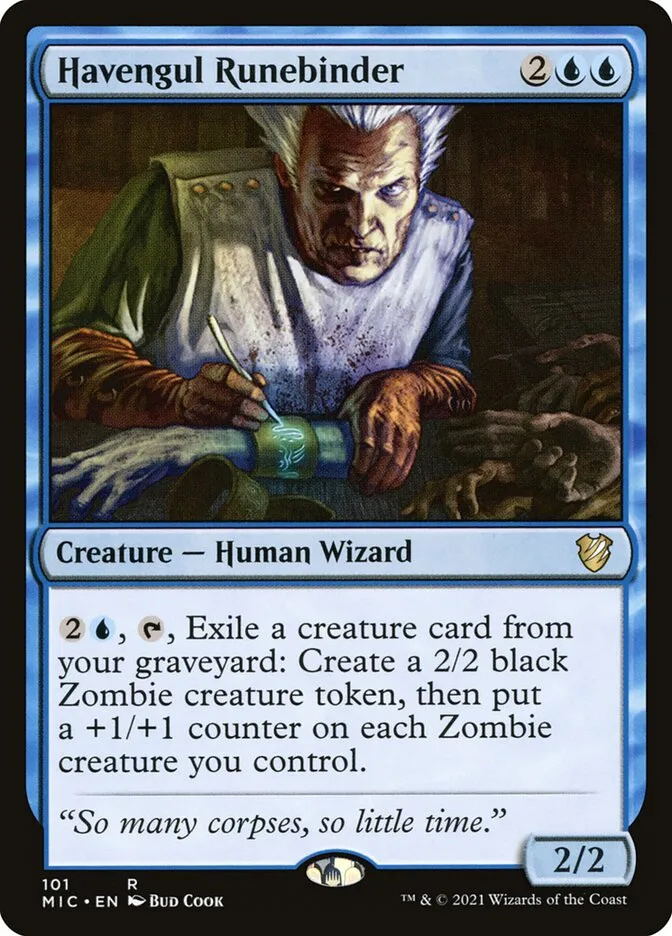 2021 Midnight Hunt Commander Havengul Runebinder rare #101 rare card image