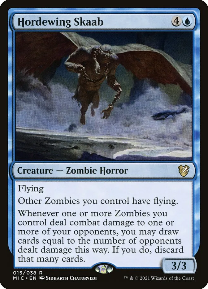 2021 Midnight Hunt Commander Hordewing Skaab rare #15 rare card image