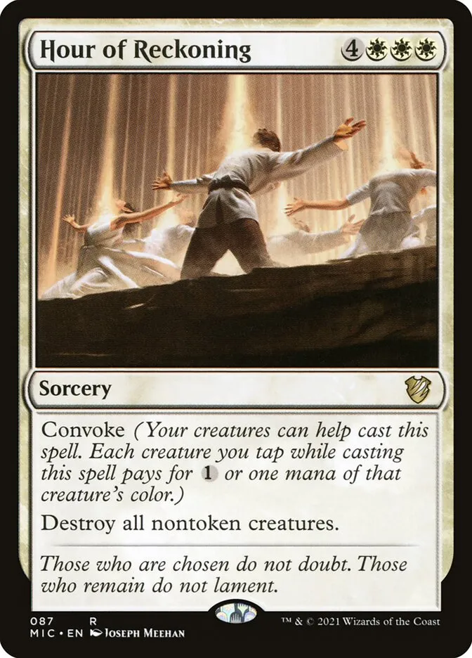2021 Midnight Hunt Commander Hour of Reckoning rare #87 rare card image