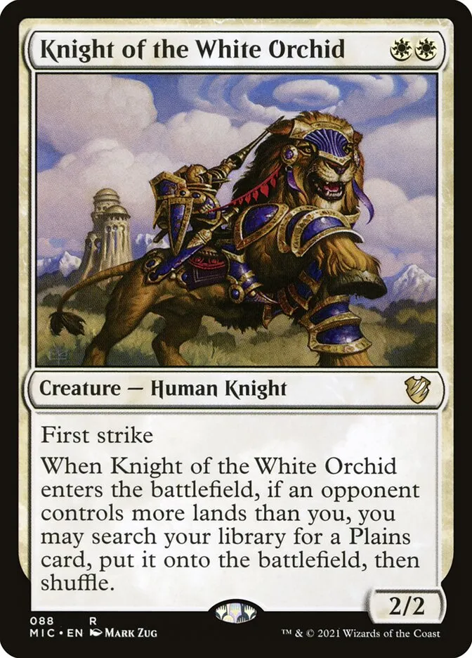 2021 Midnight Hunt Commander Knight of the White Orchid rare #88 rare card image